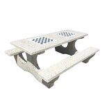 Set masa cu banci si table de sah din marmura – model Iasmina